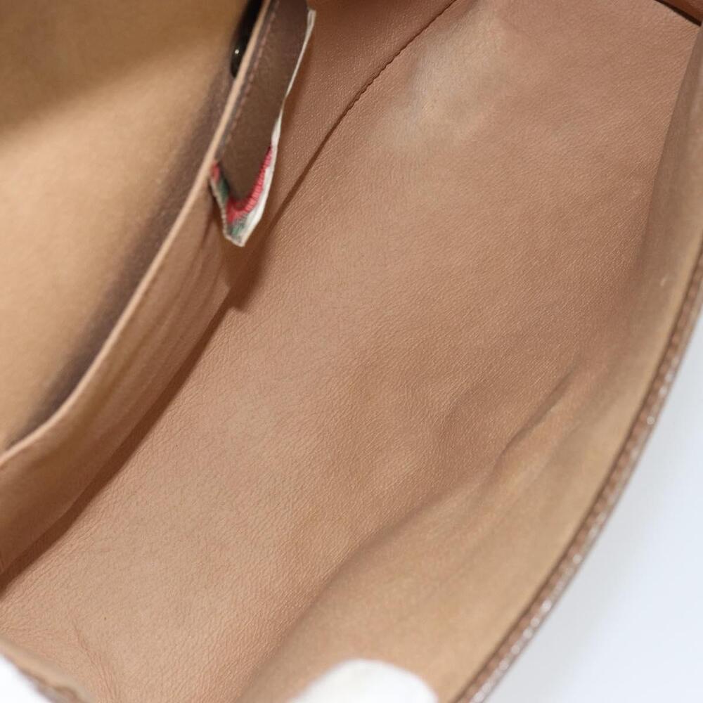 GUCCI GG Supreme Web Sherry Line Clutch Bag PVC Beige Gold 89 01 031 Auth 156430 - Picture 10 of 16
